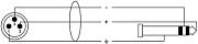 Cordial CFM 1.5 MV инструментальный кабель XLR male/джек стерео 6.3мм, 1.5м, черный