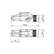 Разъем RJ45C5E-PH-BK