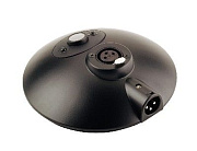 K&M 29375-000-55 настольная подставка для микрофона "Gooseneck" с включателем и индикаторами, чёрная