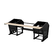 СТЗ. 212.89. 2ХМ (Т6U-С12U)-1МК Стол звукооператора модульный