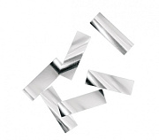 Металлизированное конфетти 17х55мм серебро Металлизированное конфетти 17х55мм серебро