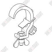 Алюминиевая струбцина крюк H25-HOOK-P-48\51-BLACK