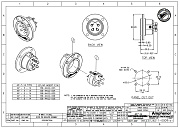 AMPHENOL AP-4-14 - разъем блочный 4 контакта, 'папа', корпус - пластик, круглый.фланец, черный