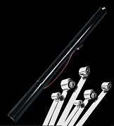 Одноразовый ствол 80см с серпантином 2смх10м серебро