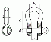 Чекель омегообразный с резьбой 2т тип G 209 размер 1/2