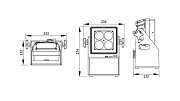 Всепогодный светодиодный светильник SS2121XCEM cubeSPOT 4