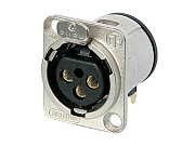 Neutrik NC3FD-H панельный разъем XLR female серии D. горизонт. установка на ПП