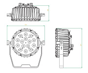 INVOLIGHT LEDPAR154W - всепогодный LED прожектор, RGBW 15x 8Вт, IP65, DMX-512
