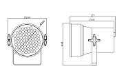 INVOLIGHT LEDPAR36/BK - светодиодный RGB прожектор (чёрн), звуковая активация, DMX-512,