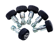 K&M 23560-300-55 держатель для 6 микрофонов с регулируемым расстоянием, чёрный