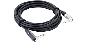 Cordial CFI 6 RR инструментальный кабель угловой джек моно 6.3мм/угловой джек моно 6.3мм, 6.0м, черный