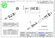 AMPHENOL ACPS-KN - джек стерео, кабельный, 6.3 мм, корпус металл, цвет - никель