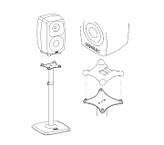 GENELEC 8260-415B напольная стойка для мониторов 8351, 8361. Регулировка высоты. Без верхней площадки, резьба 3/8". Прокладка кабелей внутри стойки