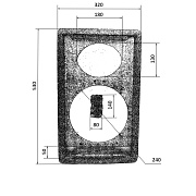 ES-ACOUSTIC ES10P-K - корпус акустической системы под динамик 10' и ВЧ драйвер с рупором