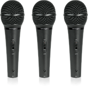 BEHRINGER XM1800S - динамические микрофоны (комплект из 3 шт.) с выключателем, в кейсе