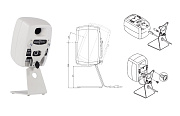 GENELEC 8020-320W настольная L-образная стойка для мониторов G Two, 8020, 8320. Регулируемый угол наклона. Белая