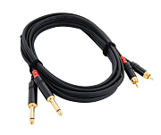 Cordial CFU 6 PC кабель сдвоенный RCA—джек моно 6.3мм male, 6.0м, черный