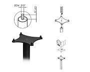 GENELEC 1032-450B площадка под мониторы 1032, S30D. Регулировка угла наклона. Для напольных и настольных стоек с резьбой 3/8"