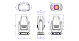 Поворотная «голова» PROFILE SPOT CMY (HI-POWER) SS9193SC PLUTO T16P