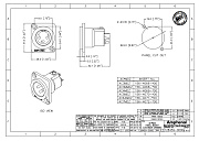 AMPHENOL AC3MDZ - разъем XLR панельный папа , 3 контакта, квадратный фланец, цвет никель