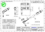 AMPHENOL ACPS-TN - джек стерео, угловой, кабельный, 6.3 мм, корпус металл, цвет - никель