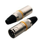 Rockcable RCL10000 M кабельный балансный разъем XLR male, 3 контакта, металл/ крышка металл