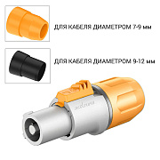 Разъем RAC3FCO-WP Grey