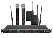 Volta US-4X радиосистема UHF-диапазона с 2 ручным и 2 головным микрофонами