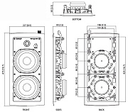 TANNOY IW 62DS-WH пассивная 3-полосная встраиваемая АС, НЧ 6,5" СЧ 6,5", ВЧ 1", 105Вт RMS/420Вт пик, 8Ом, SPL118дБ(пик.) 70Гц-51кГц