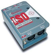 Radial TWIN ISO 2-х канальный изолятор, 100% защита от эл. магн. наводок, вх 2x XLR, выход 2x XLR