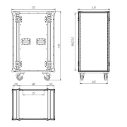 Рэковый кейс RCC9-480-22U
