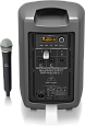 Behringer MPA200BT портативная акустическая система, 200 Вт, 8"вуфер и 1"твитер, DSP, звук и управл. по Bluetooth, аккумулятор, радиомикрофон 2,4 ГГц