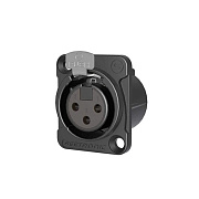 MK3F2C-B Разъем Cannon (XLR) панельный, мама, 3-х контактный