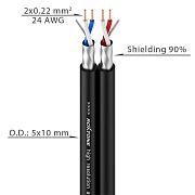 Аудиокабель AC040/100 Black