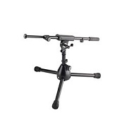 K&M 25950-300-55 микрофонная стойка "журавль", низкая, чёрная, телескопическая стрела, 280 мм