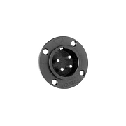 AMPHENOL AP-4-14 - разъем блочный 4 контакта, 'папа', корпус - пластик, круглый.фланец, черный