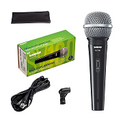 SHURE SV-100 - микрофон динамический вокально речевой с выключателем и кабелем (XLR - 6.3мм JACK), черный