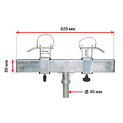 Телескопическая универсальная стойка-элеватор AM4001 LS089 Black + AM4001