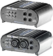 ART DualXDirect 2-х канальный активный директ-бокс, фантом или 9V бат, XLR/ 1/4"TRS