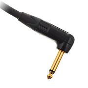 Cordial CSI 6 PR 175 инструментальный кабель угловой джек моно 6.3мм/джек моно 6.3мм, разъемы Neutrik, 6.0м, черный