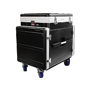 GATOR GRC-12X10 PU - кейс,пластик,черный,12U верх, 10U фронт, компактный, подъемный механизм