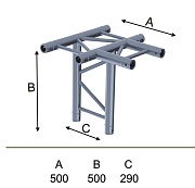 INVOLIGHT IFX29-C15 - модуль для 4-х ферм 90*, плоский, 290х500