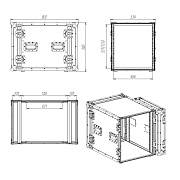 Рэковый кейс RC9-550-12U