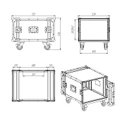 Рэковый кейс RCC9-480-8U