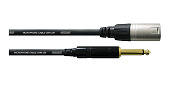 Cordial CCM 7,5 MP микрофонный кабель XLR male/моно джек 6,3 мм, 7,5 м, черный