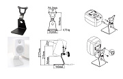 GENELEC 8010-320B настольная L-образная стойка для мониторов G One, 8010 и 4010. Регулируемый угол наклона. Черная