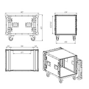 Рэковый кейс RCC9-550-10U