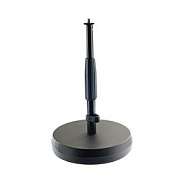 K&M 23325-300-55 микрофонная стойка, прямая, с круглым основанием, чёрная, 217-347 мм