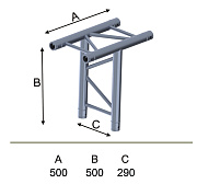 INVOLIGHT IFX29-C14 - модуль для 3-х ферм (Т-обр.), плоский, 290х500