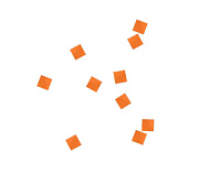 Конфетти бумажное 6х6мм оранжевое Конфетти бумажное 6х6мм оранжевое